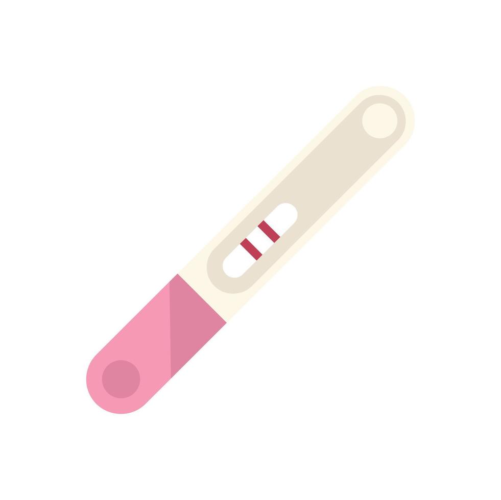 Pregnant test icon flat vector. Family doctor vector