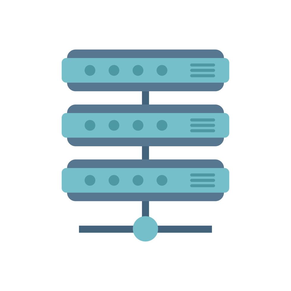 Server data icon flat vector. Business center vector