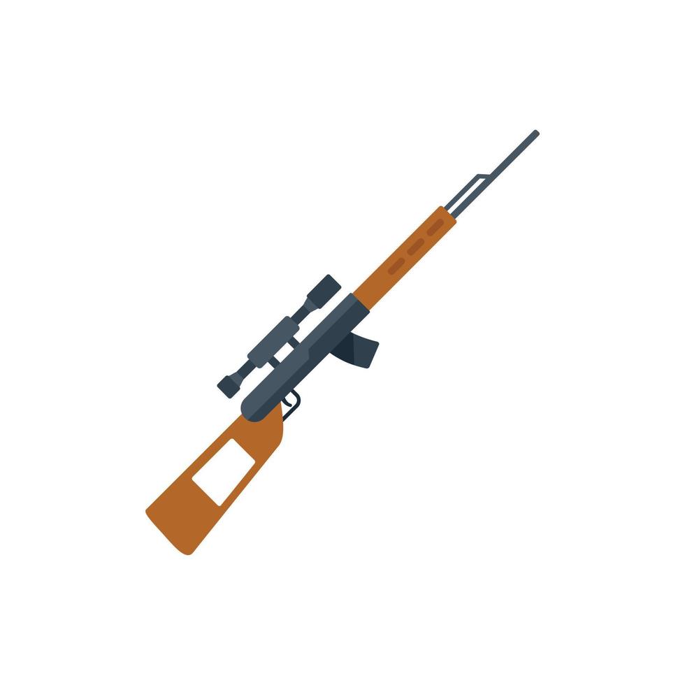 icono de bala de francotirador vector plano. arma de fuego