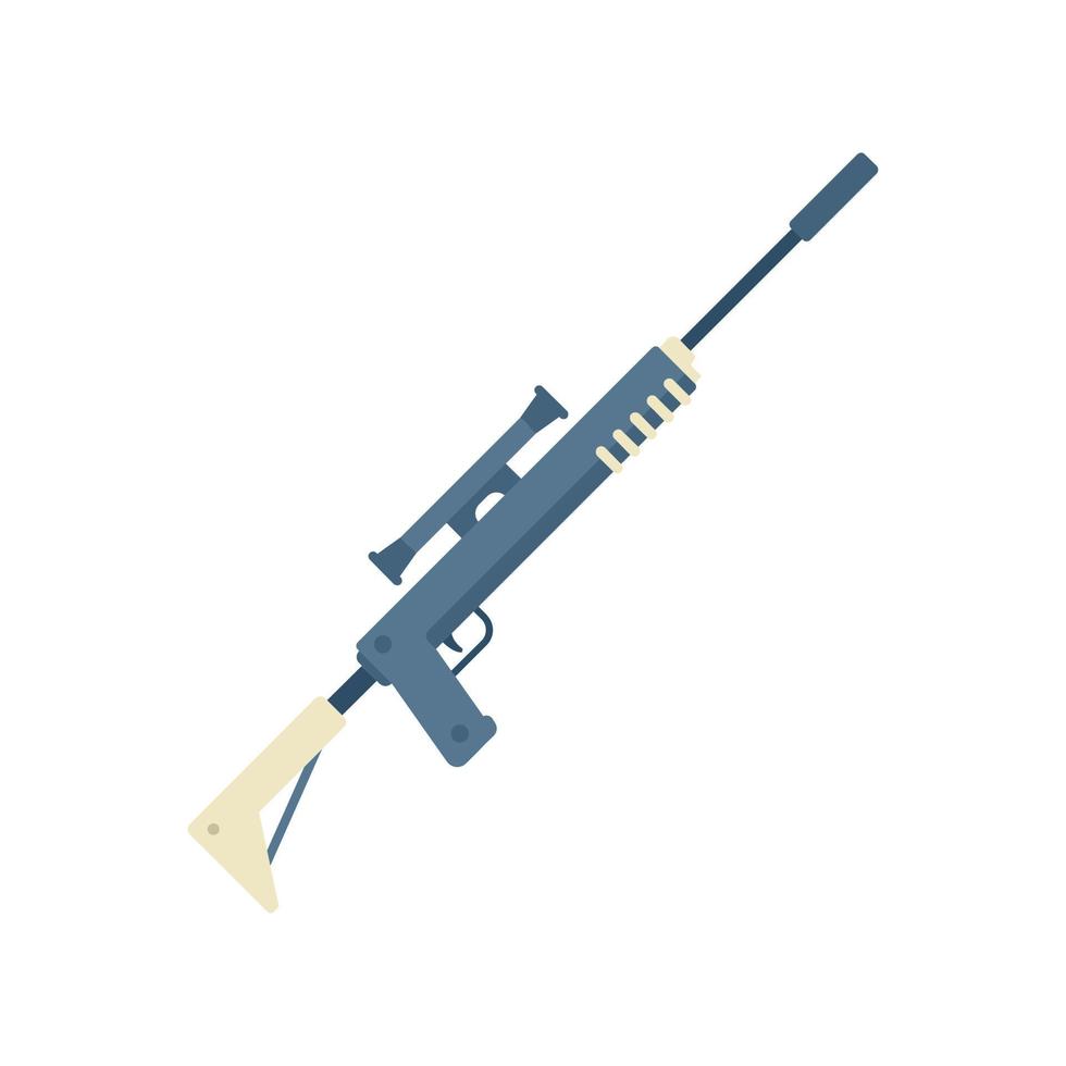 Sniper scope icon flat vector. Weapon gun vector