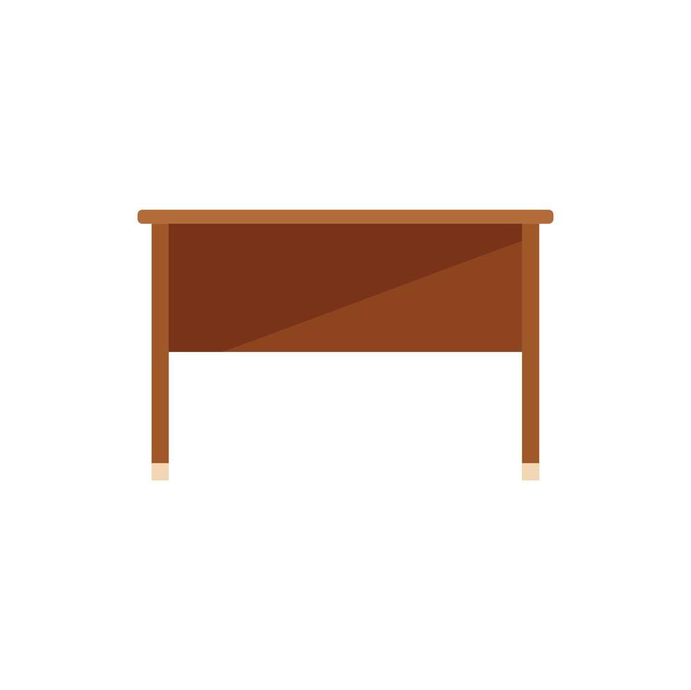 Interior table icon flat vector. Wood desk vector