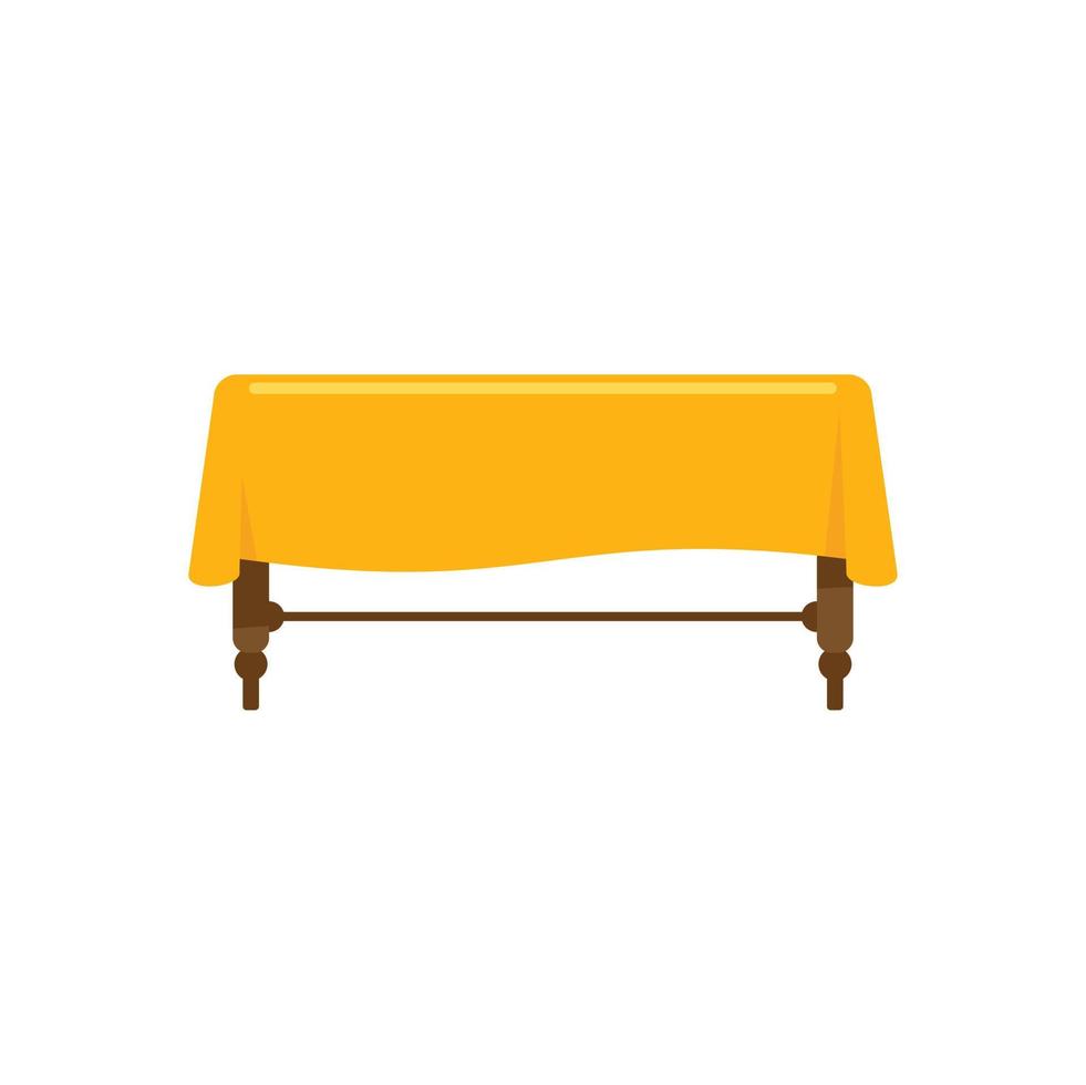 Wooden table icon flat vector. Wood desk vector