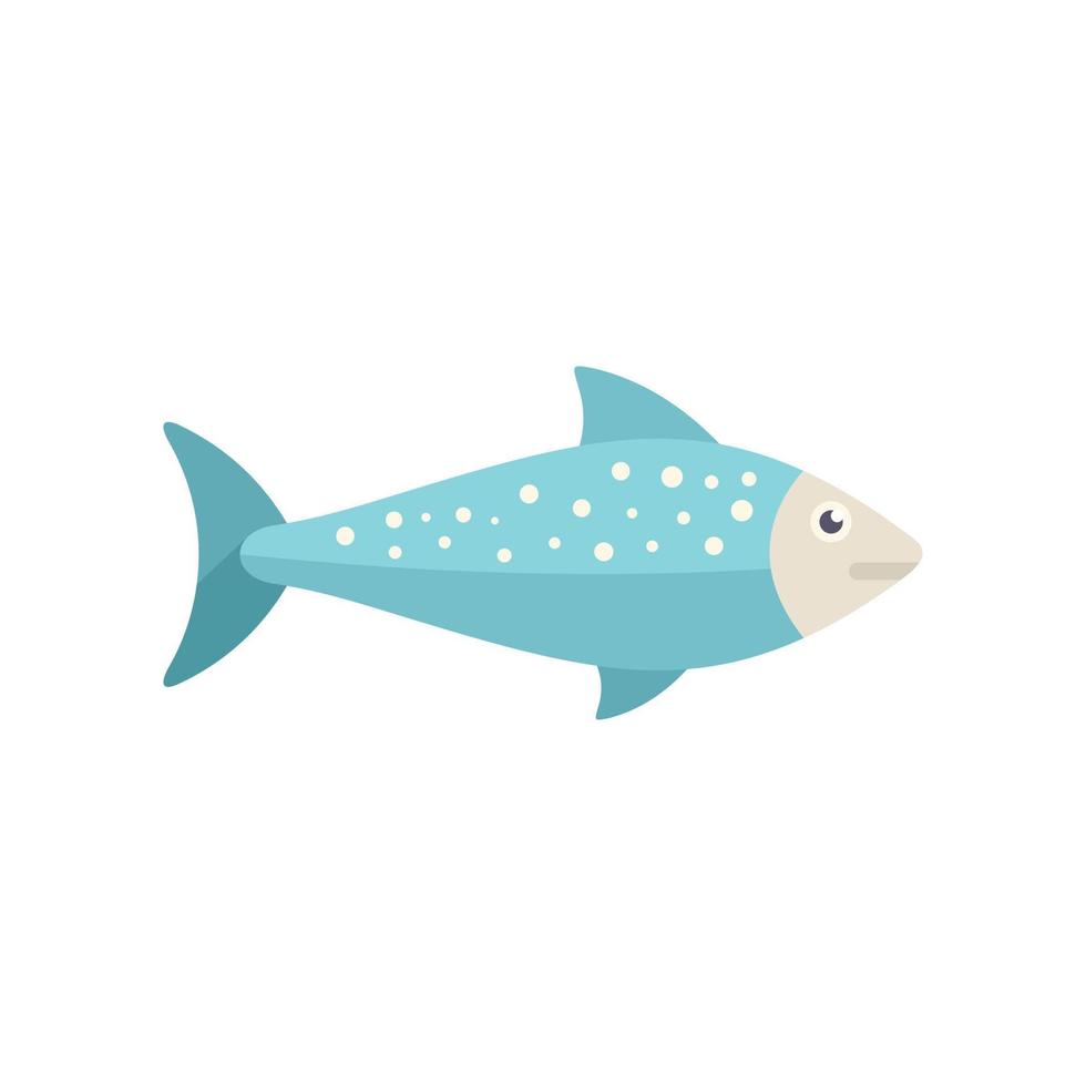 vector plano de icono de comida de pescado de gato. alimento seco