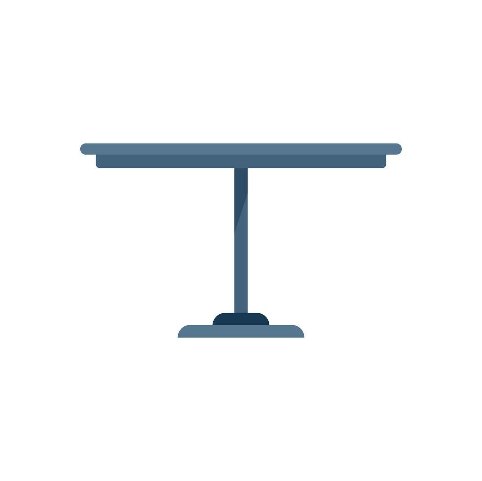 Circle table icon flat vector. Top desk vector