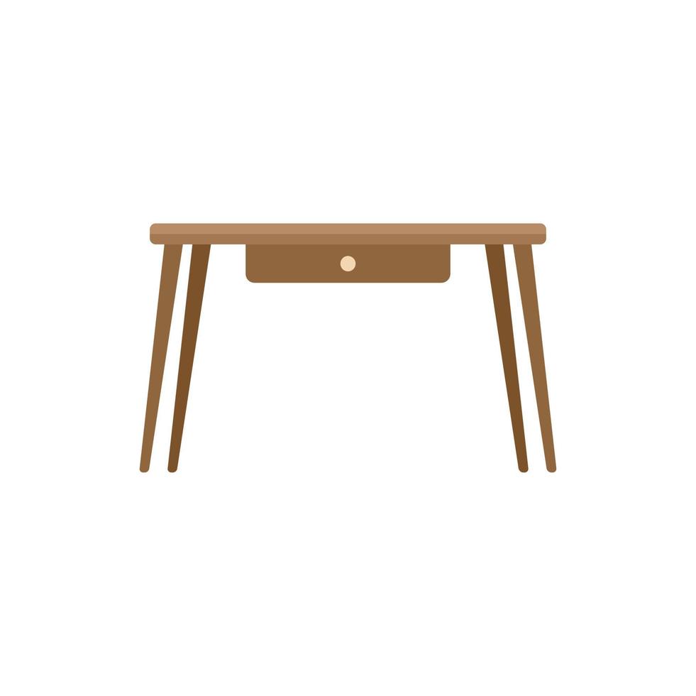 Top table icon flat vector. Object kitchen vector