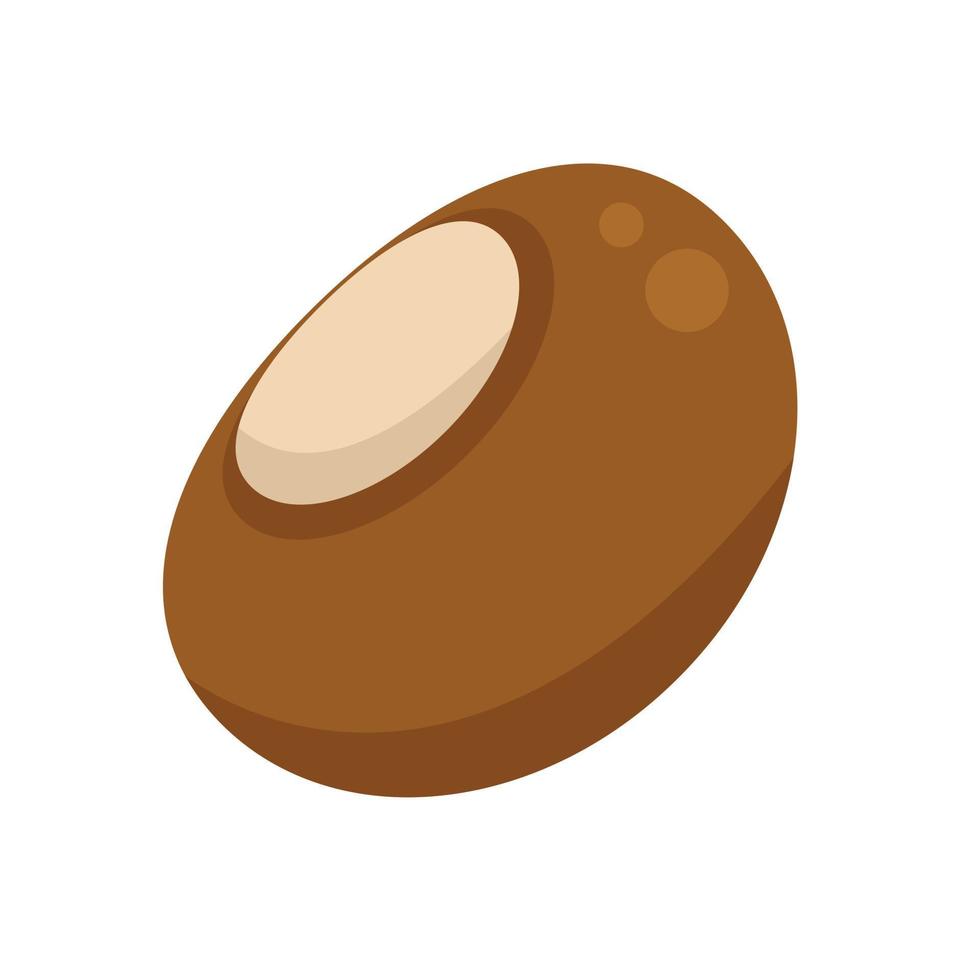 Chestnut icon flat vector. Autumn fruit vector