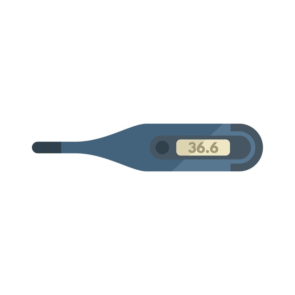 Digital thermometer icon flat vector. Infrared temperature vector