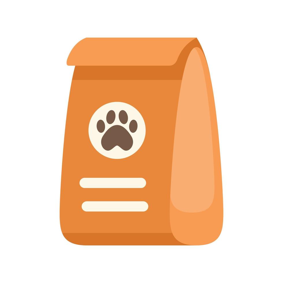 Dog nutrition icon flat vector. Pet food vector