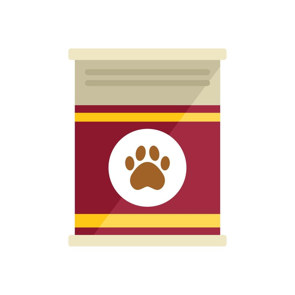 vector plano de icono de lata de perro. la alimentación animal