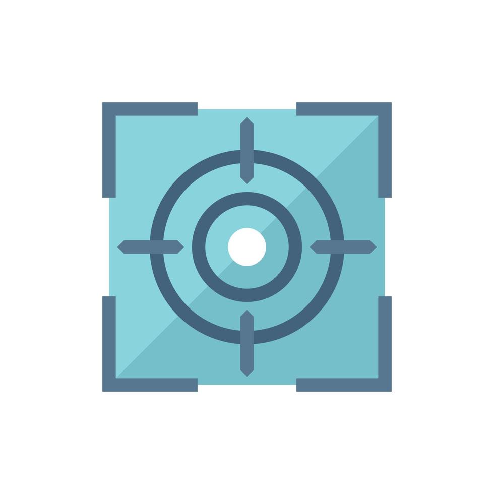 Focus career icon flat vector. Work goal vector