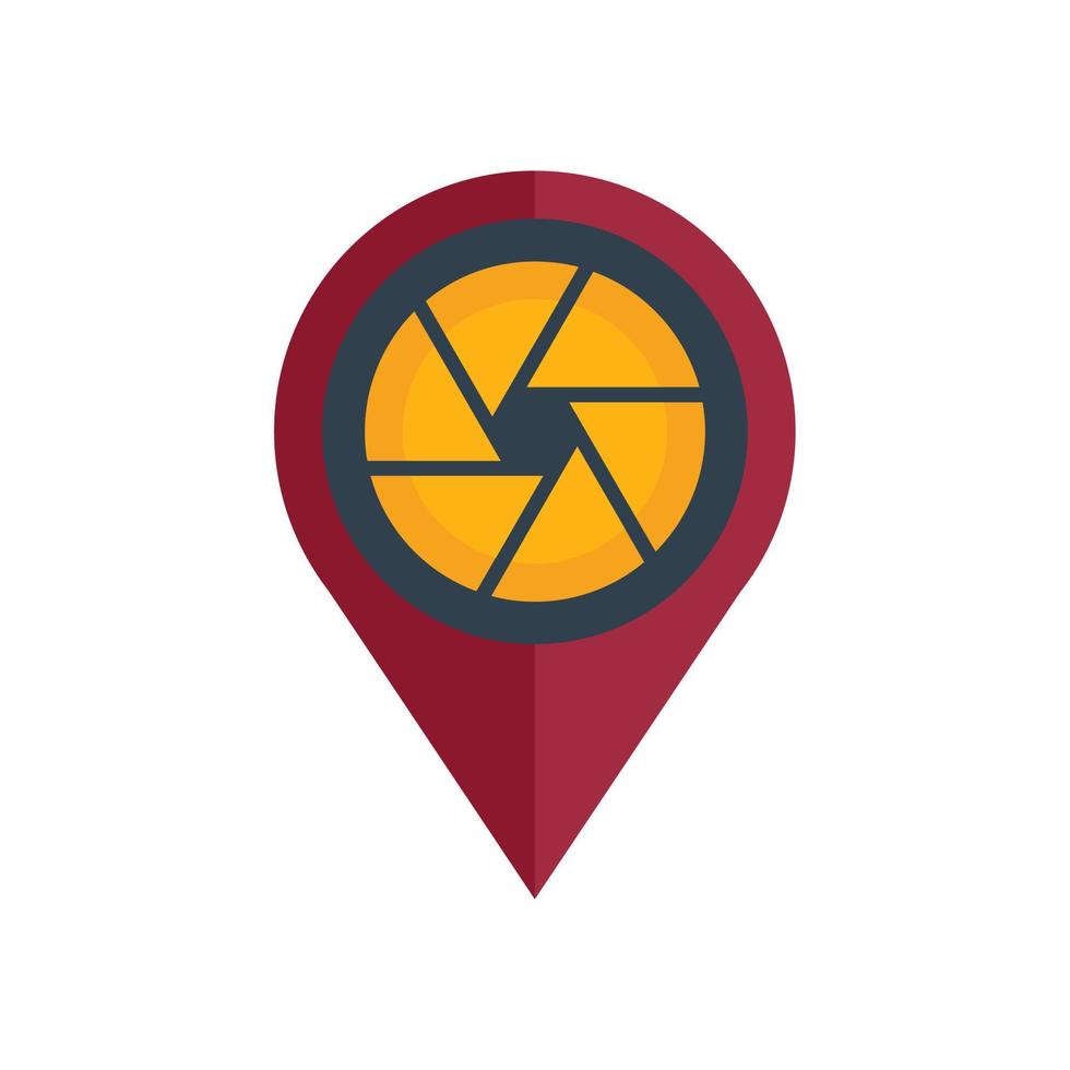 Focus location icon flat vector. Dart meeting vector