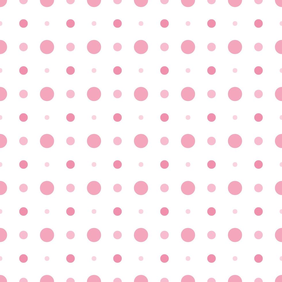 Cute seamless hand-drawn patterns. Stylish modern vector patterns with pink circles and dots. Funny Children's Repeating Pink Print