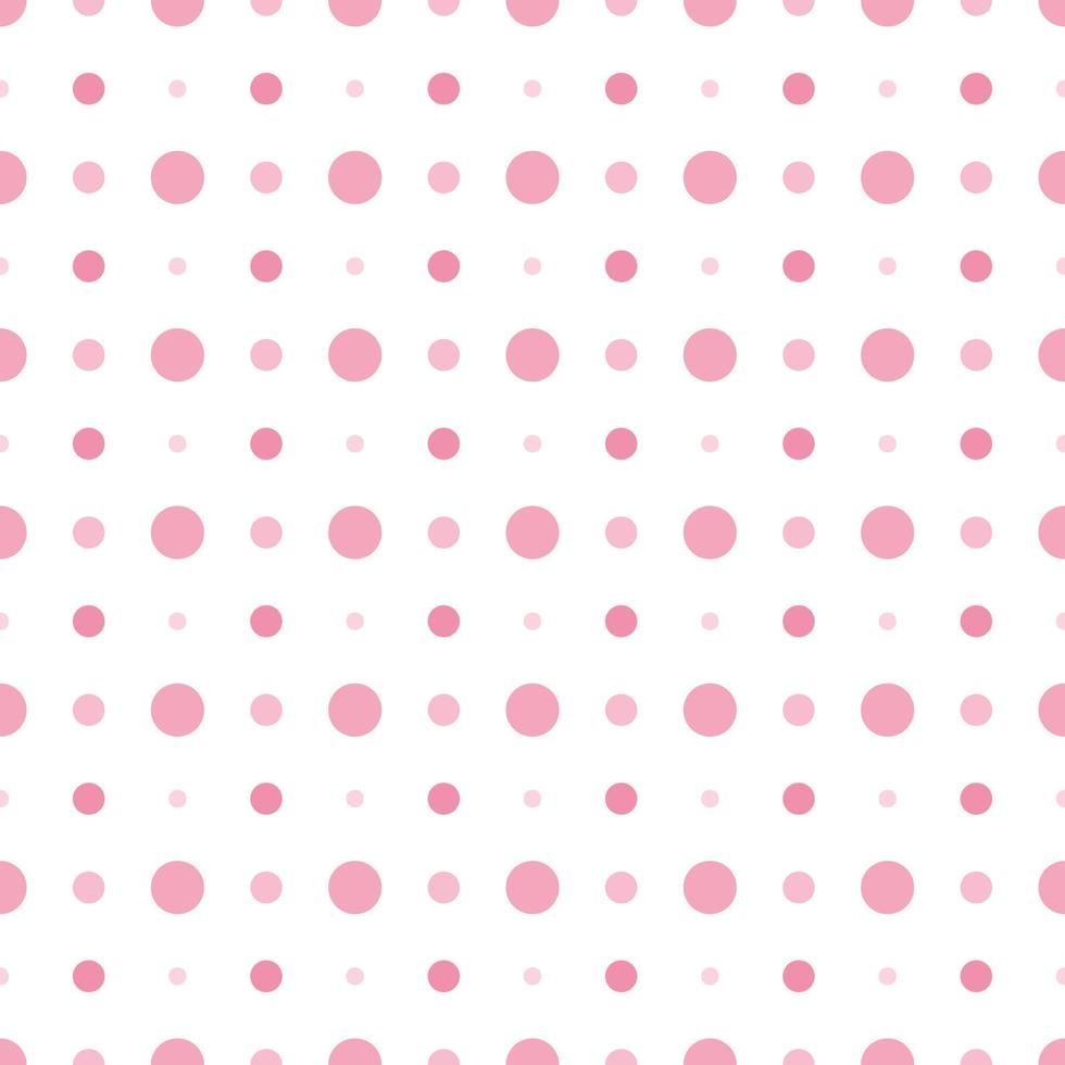 Cute seamless hand-drawn patterns. Stylish modern vector patterns with pink circles and dots. Funny Children's Repeating Pink Print