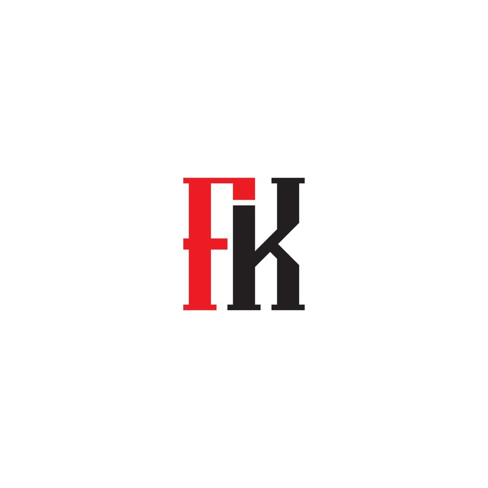Letter FK logo or icon design vector