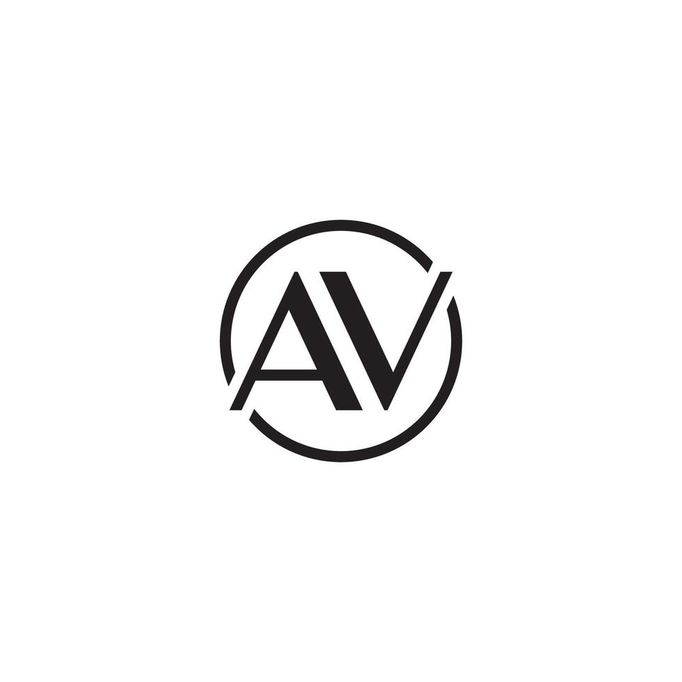Letter AV logo or icon design vector