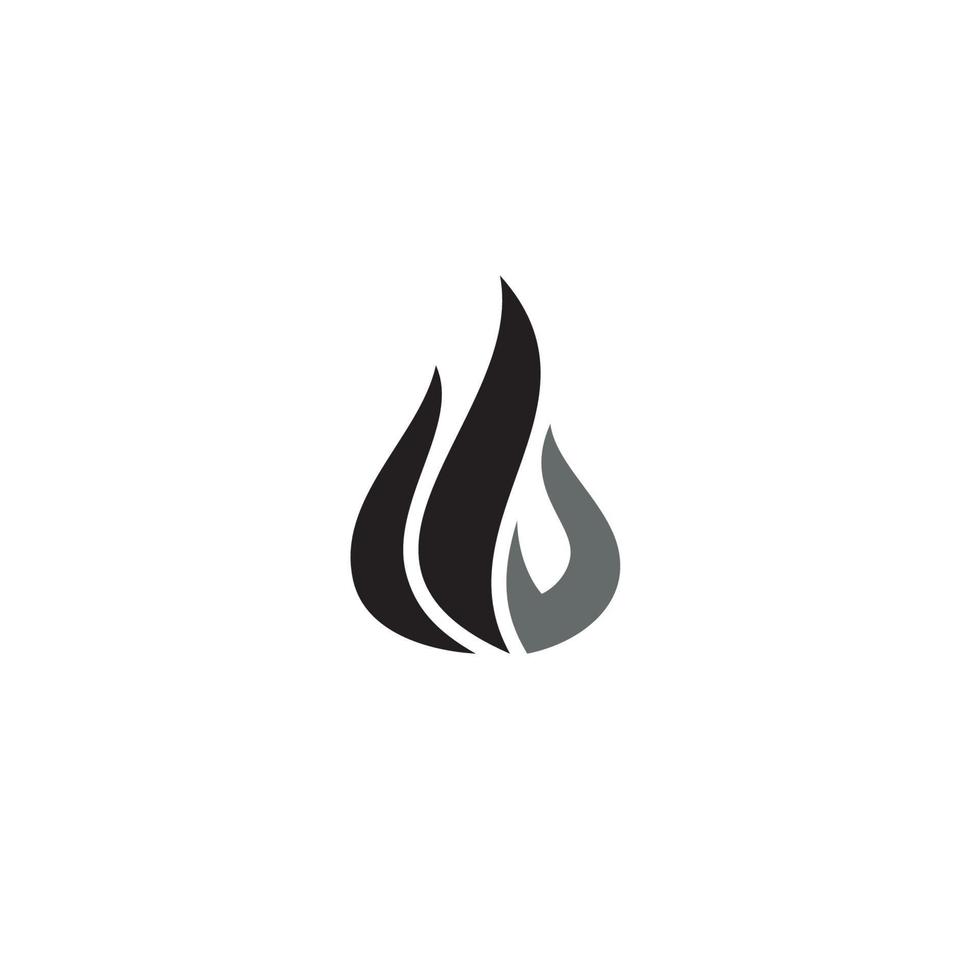 un simple diseño de logotipo o icono de llama vector