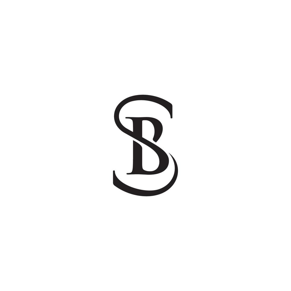 Letter SB or BS logo or icon design vector