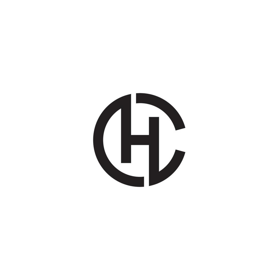 Letter CH or HC logo or icon design vector