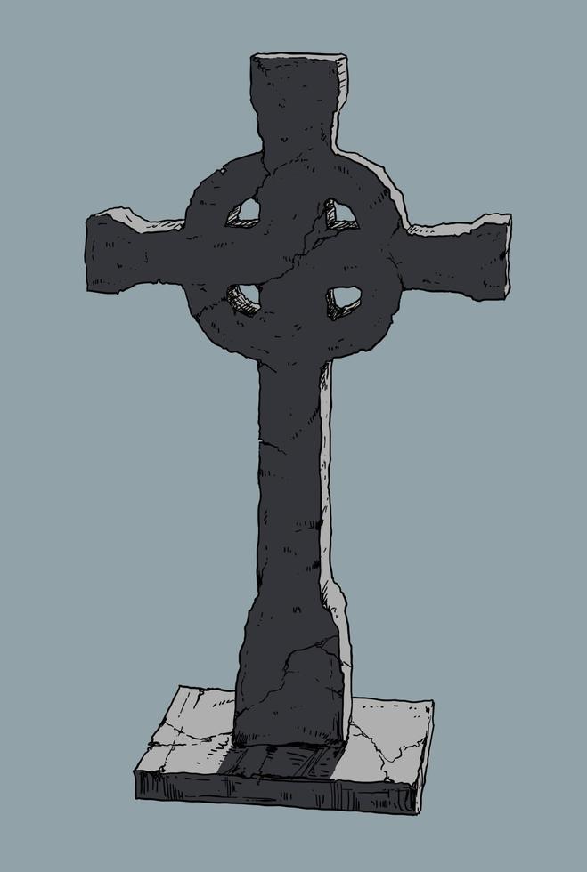 Headstone and Gravestone Drawing Illustration vector