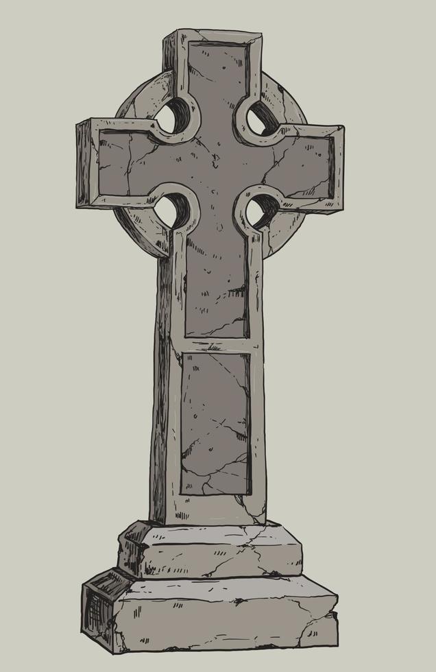 Headstone and Gravestone Drawing Illustration vector