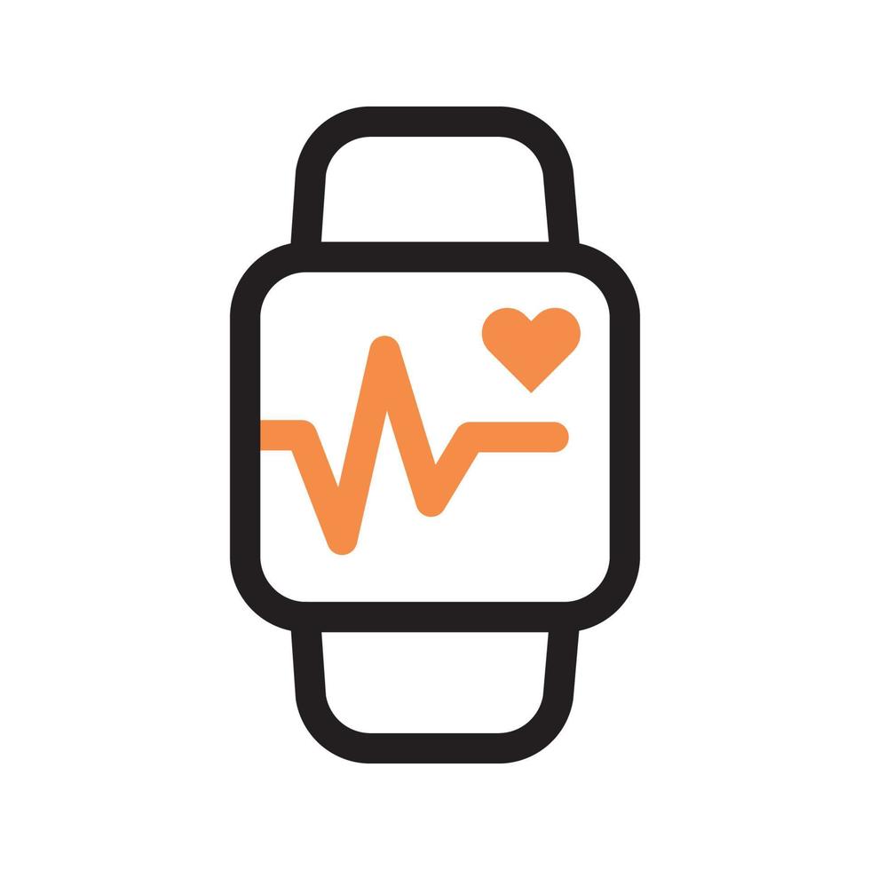 smartwatch icon two tone color vector