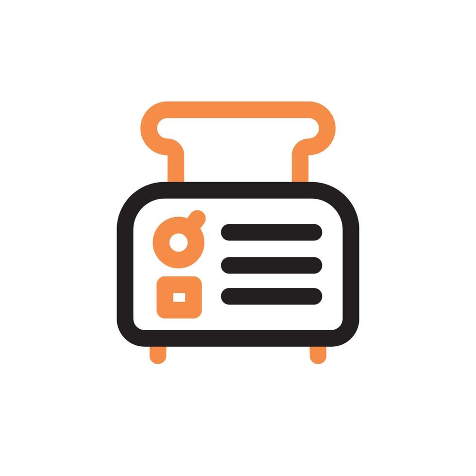 toaster machine icon vector