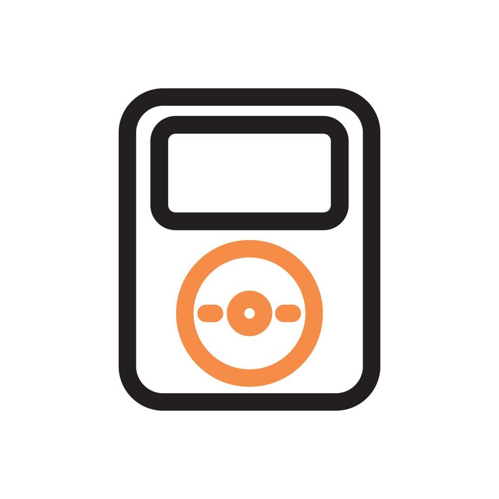 ipod player icon two tone vector