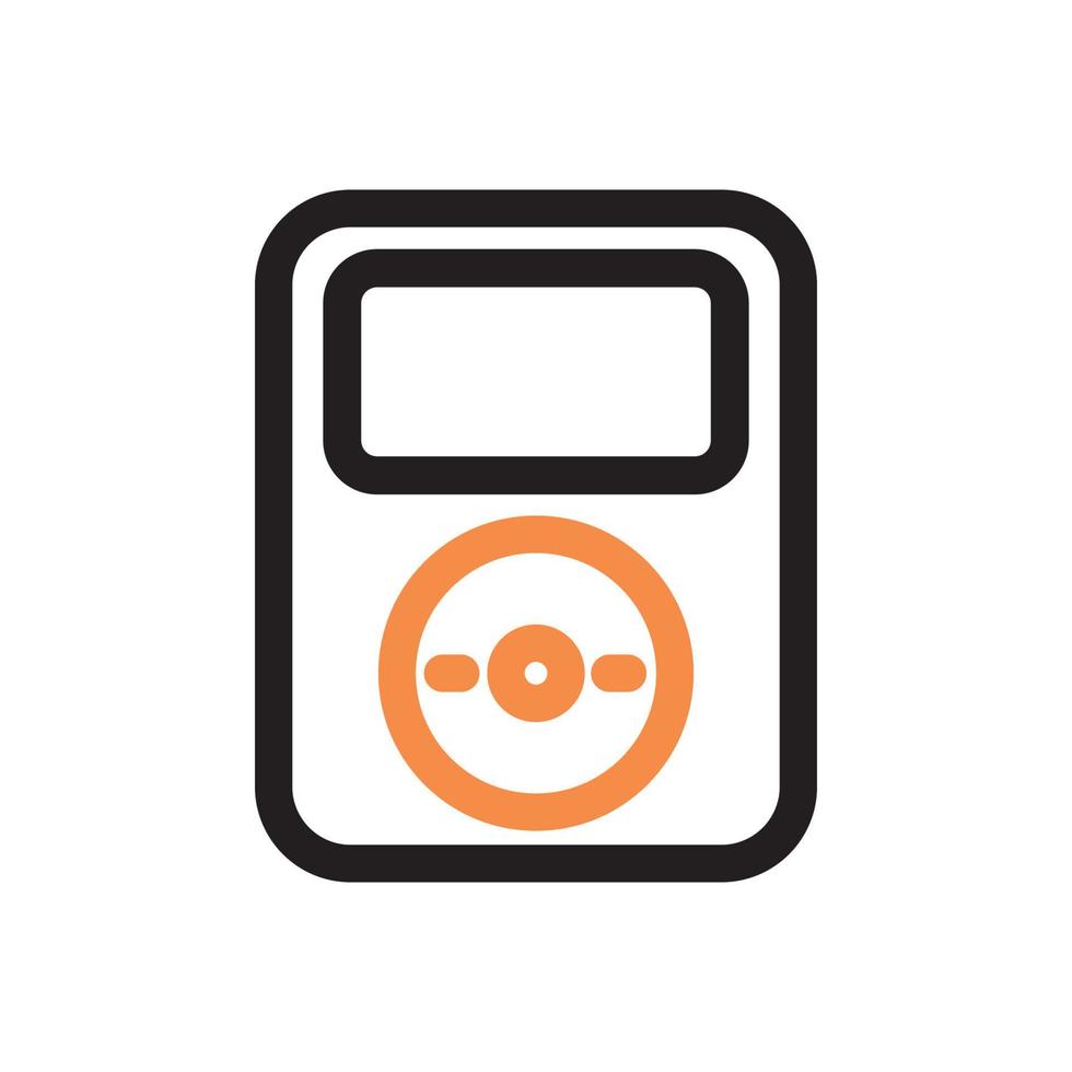 ipod player icon two tone vector