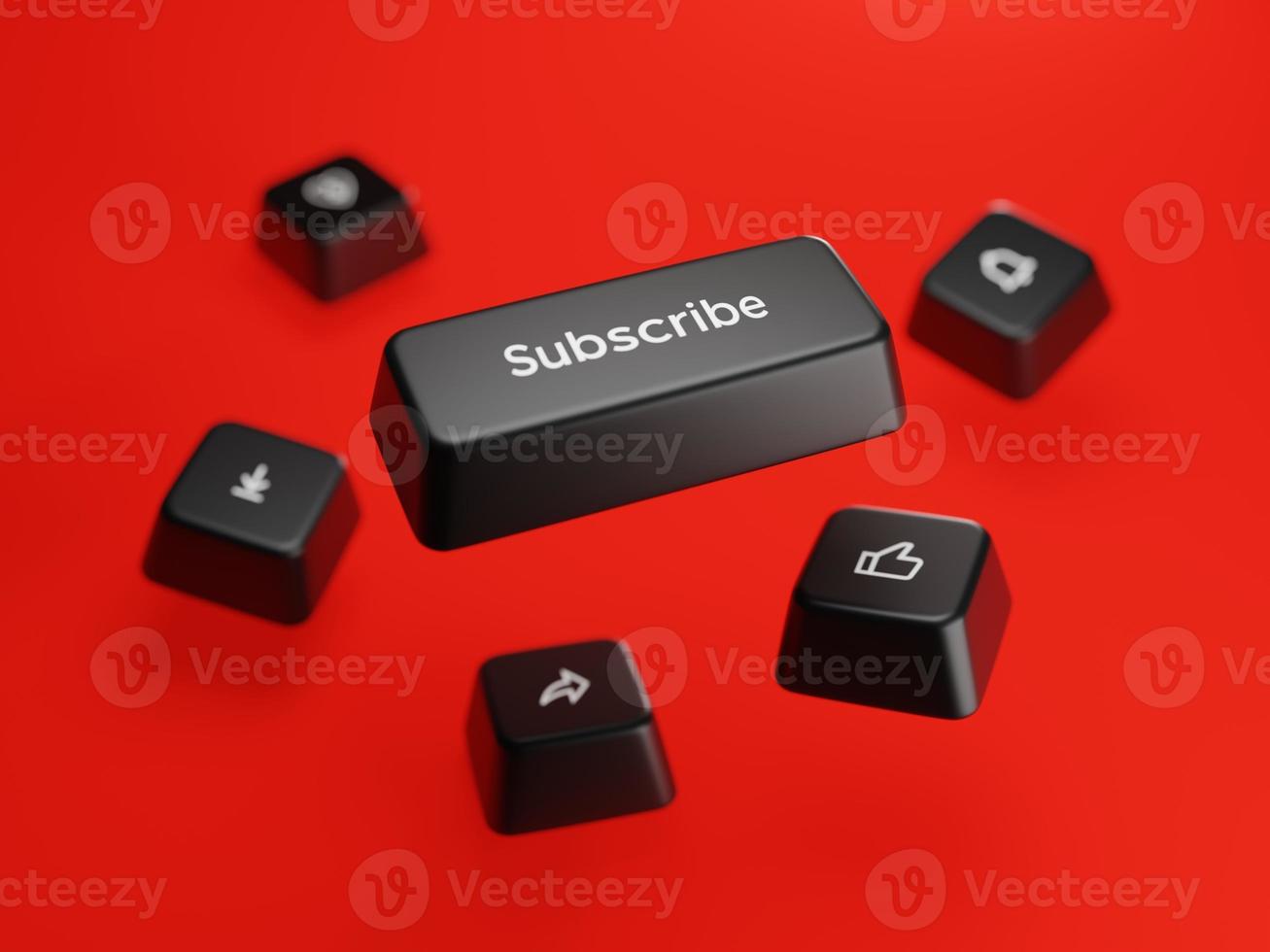 subscribe keyboard key. 3d rendersubscribe keyboard key. 3d render illustration photo