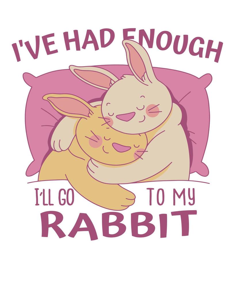 Sleepy Bunny Couple vector