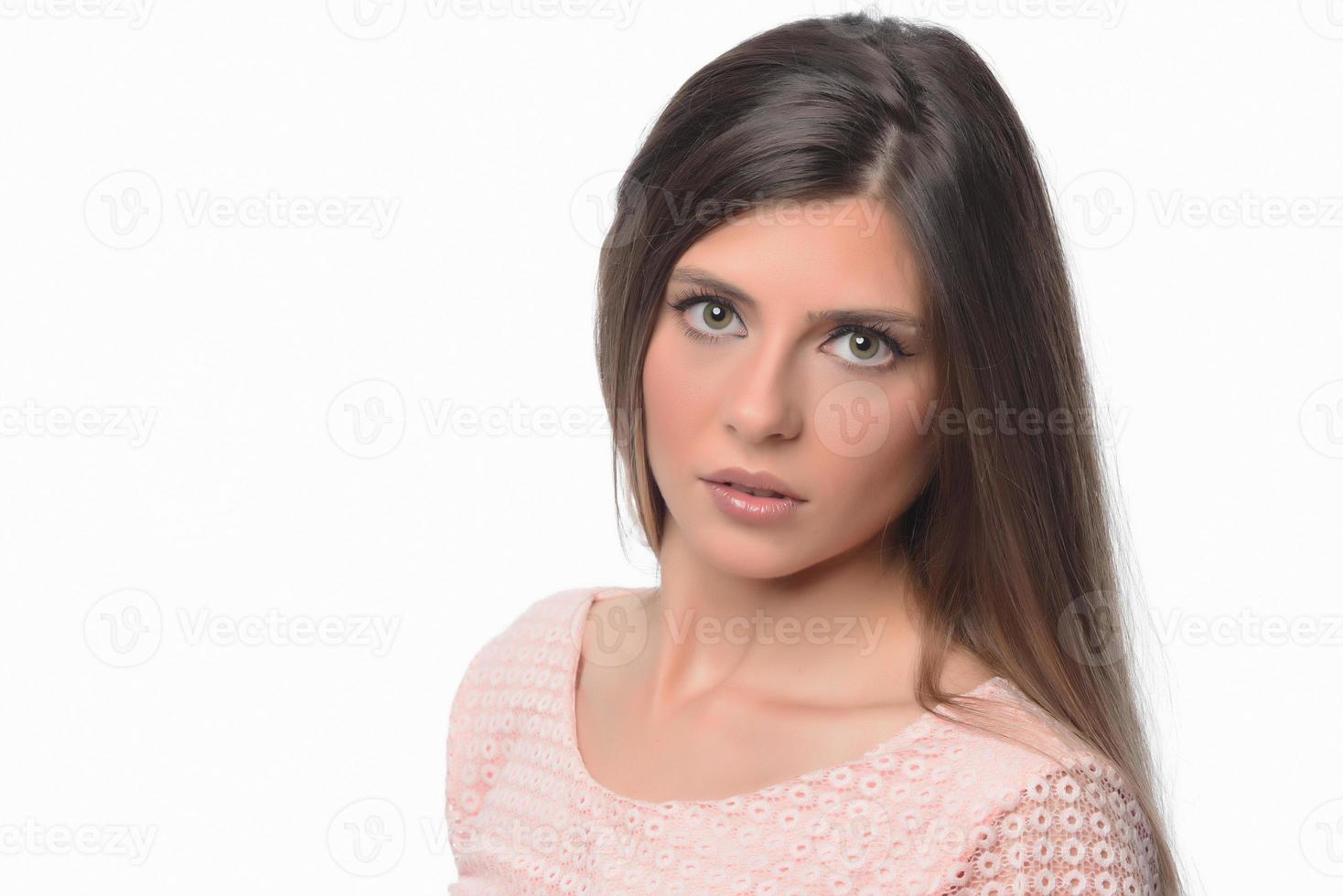 young woman  posing in studio. Fashion life style concept. isolated photo