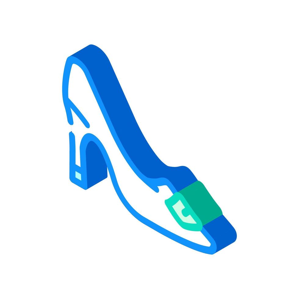 bombas y slingbacks icono isométrico ilustración vectorial vector