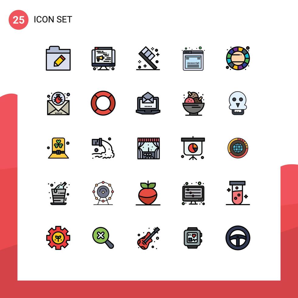 25 Creative Icons Modern Signs and Symbols of attack wheel room creative web Editable Vector Design Elements