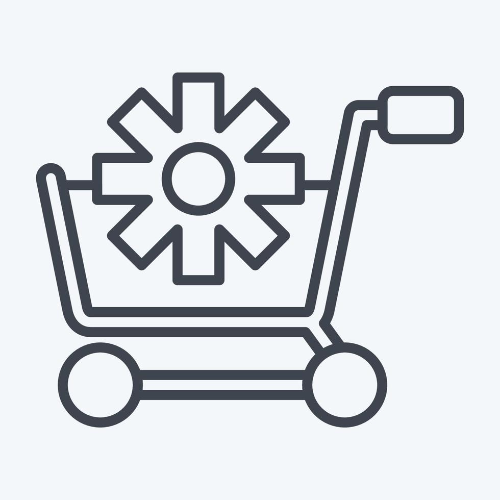 Icon Customer Service. related to Online Store symbol. line style. simple illustration. shop vector