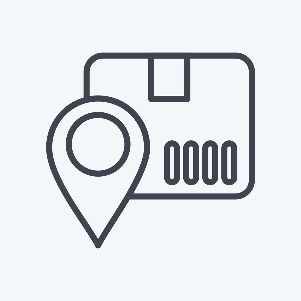 Icon Package Tracking. related to Online Store symbol. line style. simple illustration. shop vector