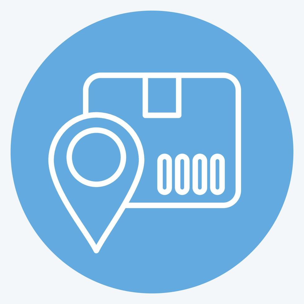 Icon Package Tracking. related to Online Store symbol. blue eyes style. simple illustration. shop vector