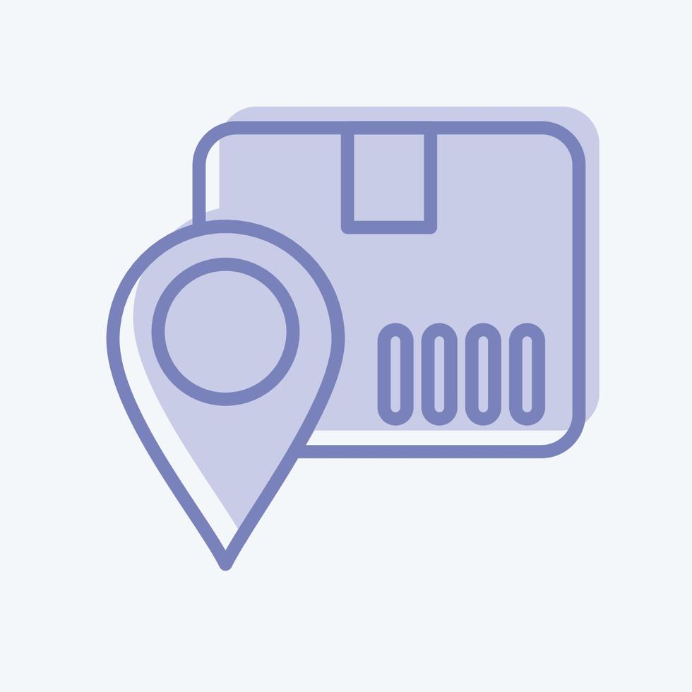 Icon Package Tracking. related to Online Store symbol. two tone style. simple illustration. shop vector