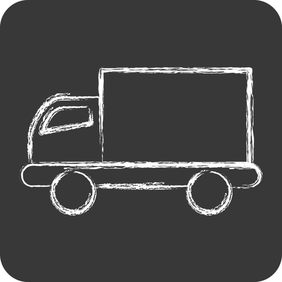 Icon Delivery. related to Online Store symbol. chalk style. simple illustration. shop vector