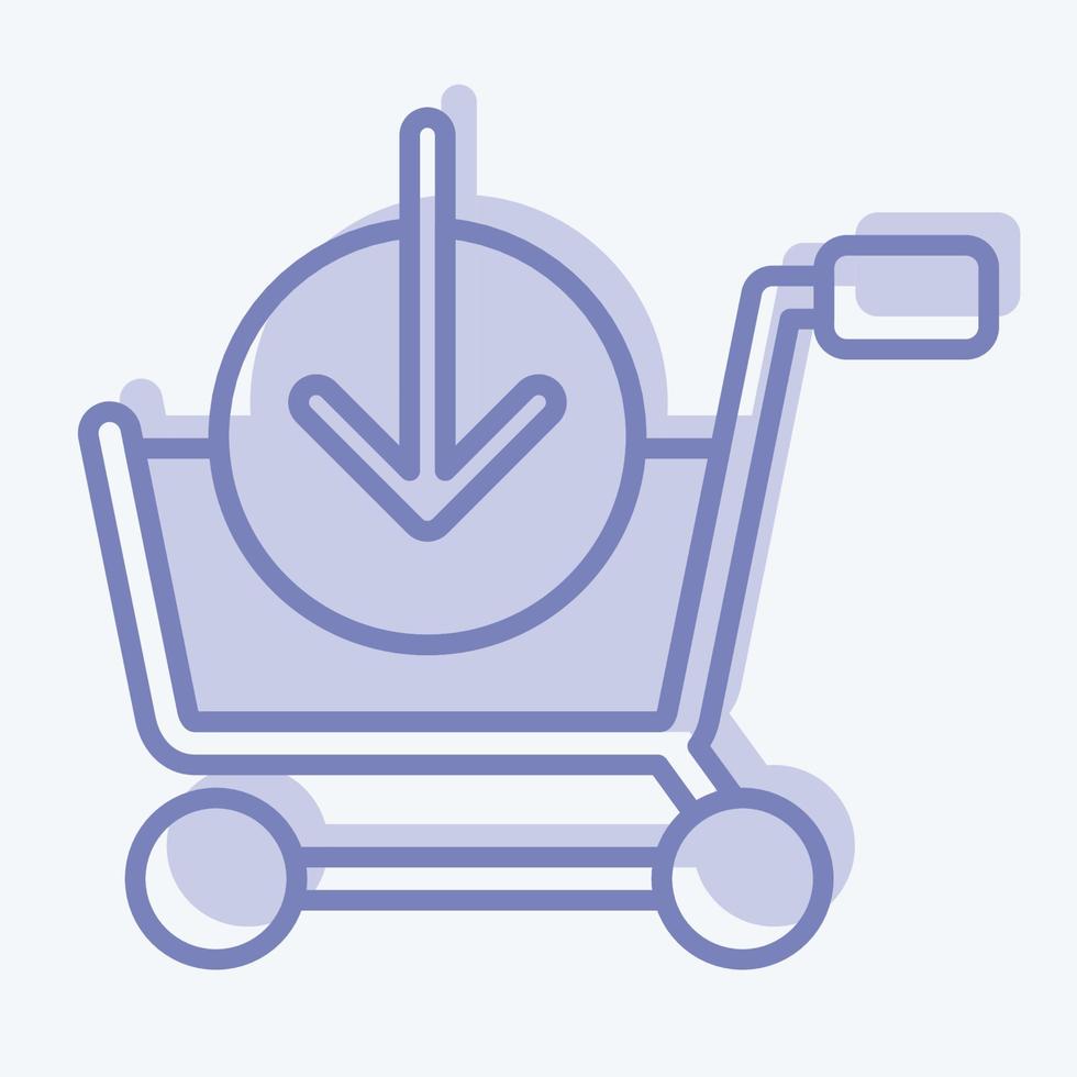 Icon Download. related to Online Store symbol. two tone style. simple illustration. shop vector