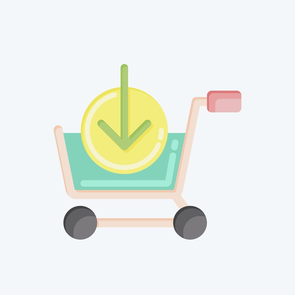 Icon Download. related to Online Store symbol. flat style. simple illustration. shop vector