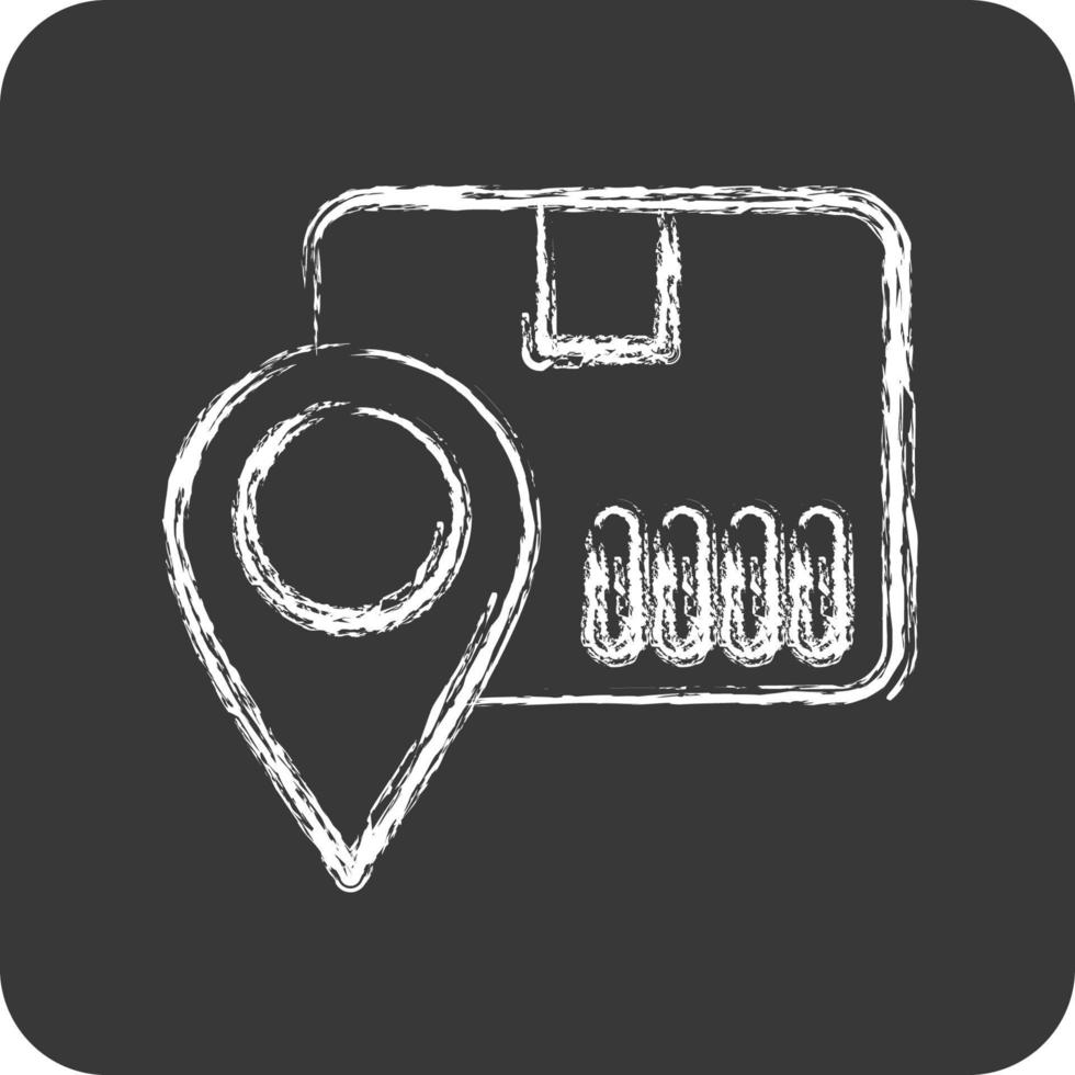 Icon Package Tracking. related to Online Store symbol. chalk style. simple illustration. shop vector