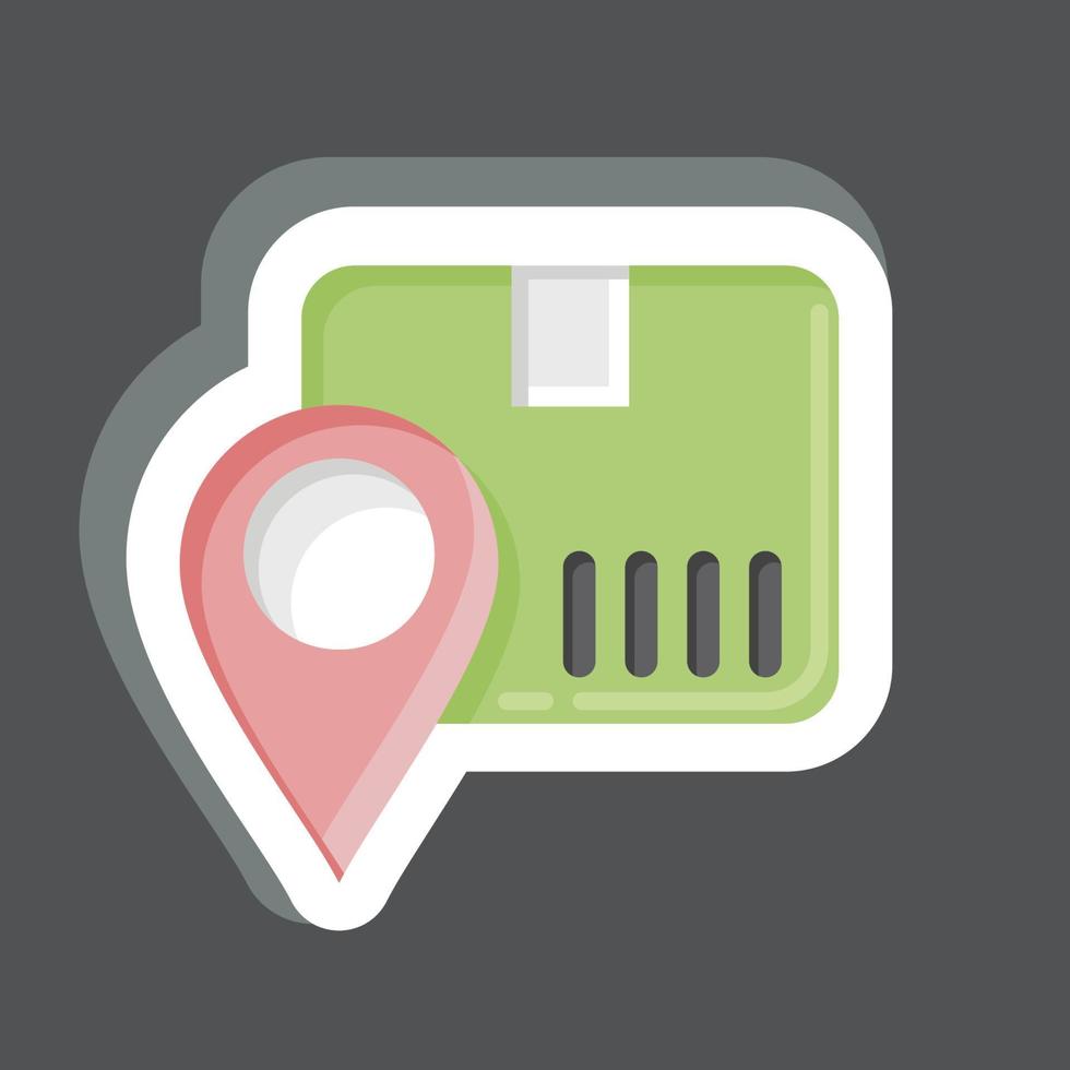Sticker Package Tracking. related to Online Store symbol. simple illustration. shop vector