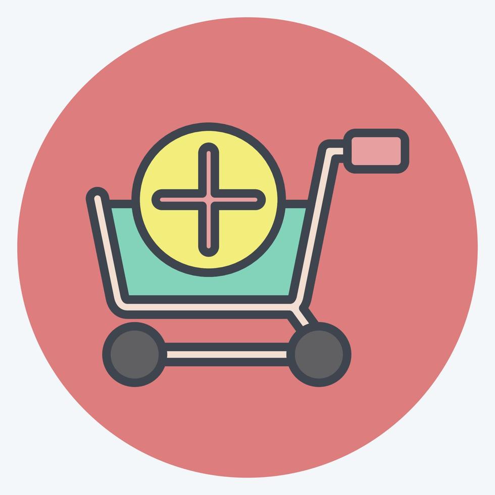 Icon Add. related to Online Store symbol. color mate style. simple illustration. shop vector