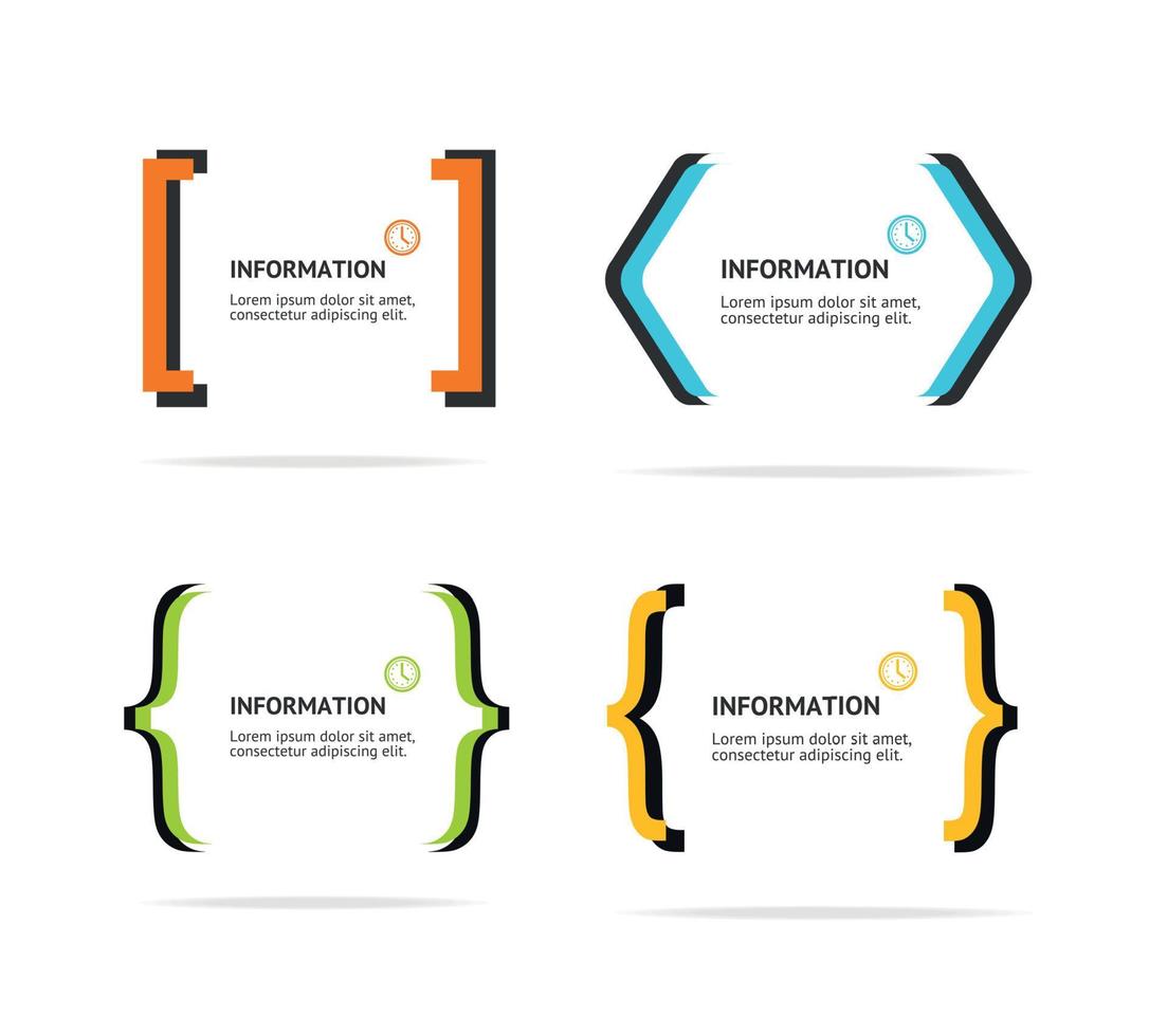 Banner Geometry Frame Set Abstract Advertising Design. Vector