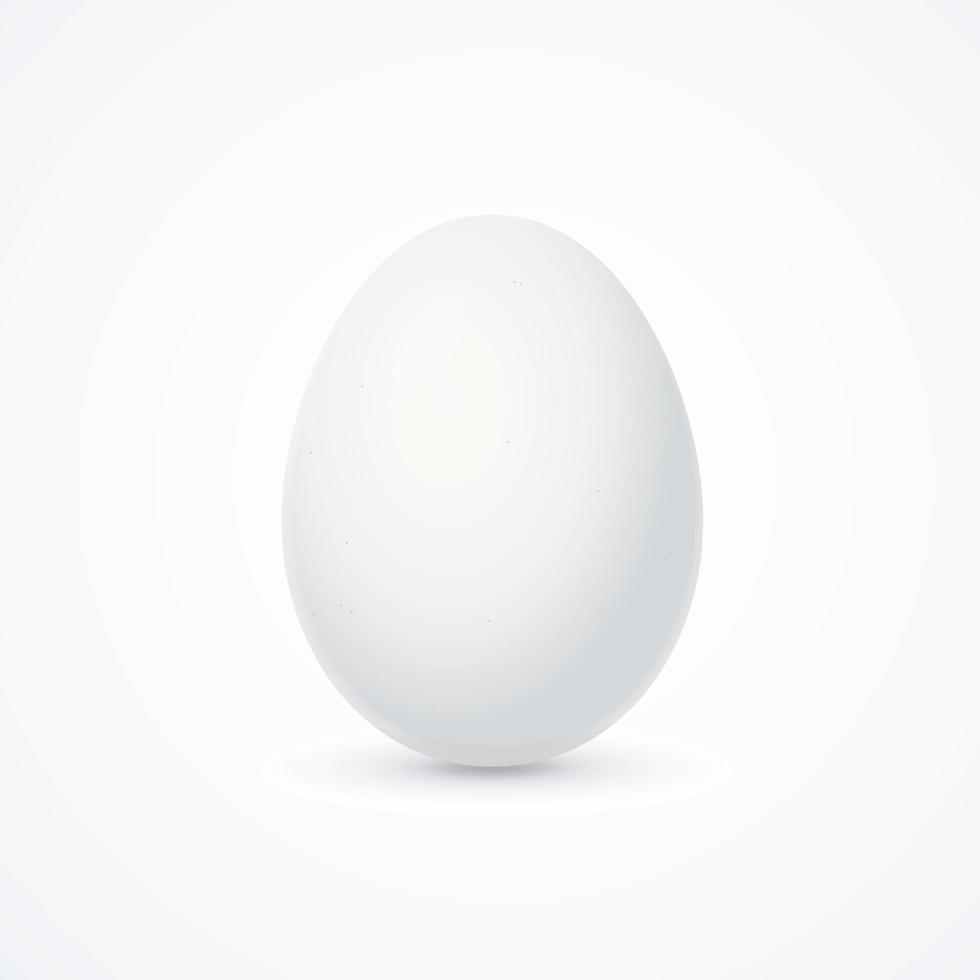 huevo de pollo entero blanco 3d detallado y realista. vector