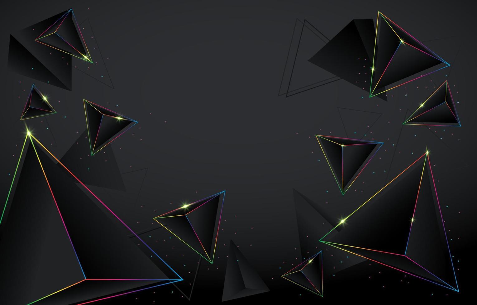 Triangular Black Background vector