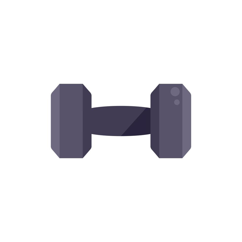 Gym dumbbell icon flat vector. Sport lifestyle vector