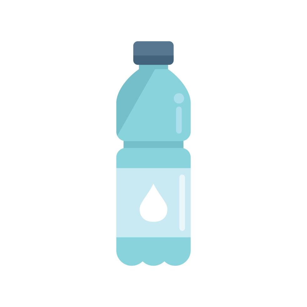 Water bottle icon flat vector. Mineral water vector