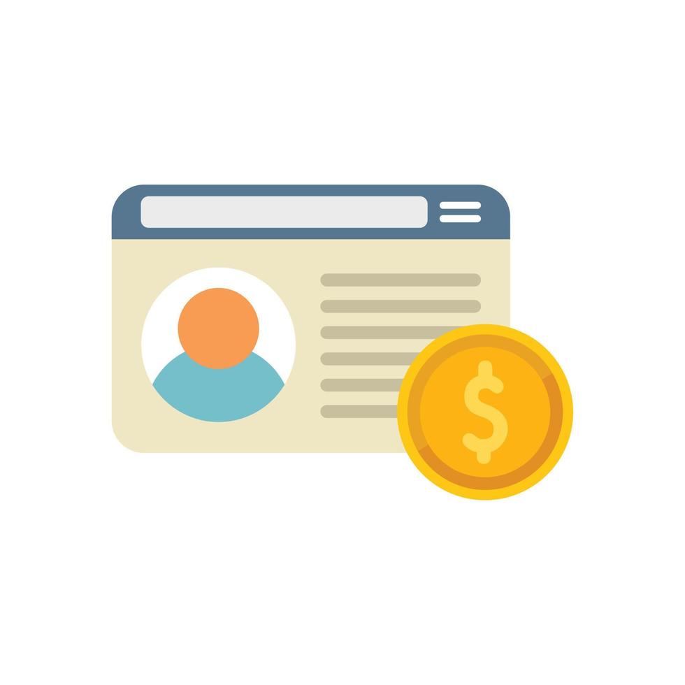 Monetization icon flat vector. Strategy monetize vector