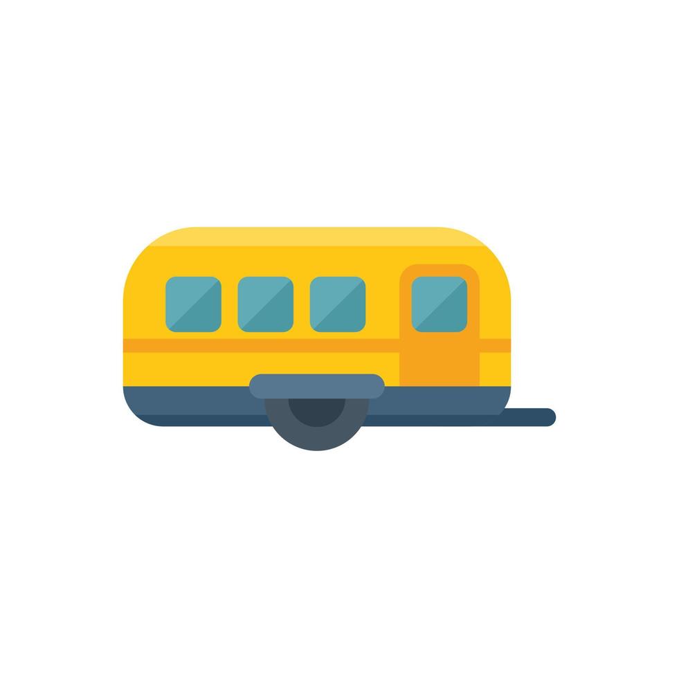 Motorhome tent icon flat vector. Car camper vector